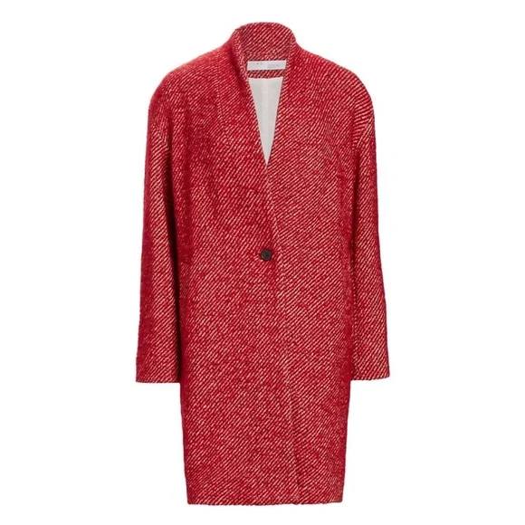 IRO Irinia Wool Blend Oversized Long One Button Coat - Picture 3 of 13